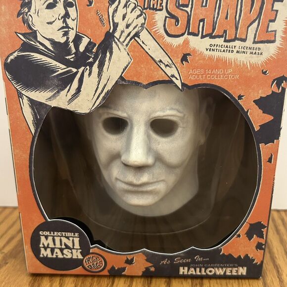 Halloween Michael Myers The Shape Fright Rags Horror Collectible Mini Mask - Picture 2 of 6